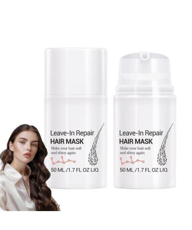 Leave-in hair cream Repair Hair Mask 50ml collagen hair mask dry and damaged hair mask moisturizing hair mask for extreme and coarse hair (2PC)