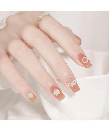 200PCS Mixed Styles Pearls Nail Charms for Nail Art Decor - D White Flower - Buy Online on GoSupps.com