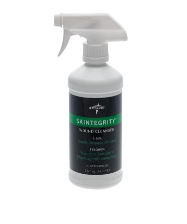 Medline Skintegrity Wound Cleansers, Fast and Thorough Wound Cleansing, Bottle with Trigger Sprayer, 16 fl oz.