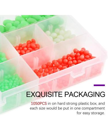 Swpeet 1050Pcs Plastic Luminous Fishing Beads Assortment Kit - Soft Rigging Beads for Lures & Tackle - Floats Set Included - Buy Online on GoSupps.com