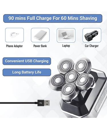 Buy Electric Razor for Men - Rechargeable IPX7 Water Resistant Shaver & Grooming Kit - 90 Min Battery Life - Buy Online on GoSupps.com