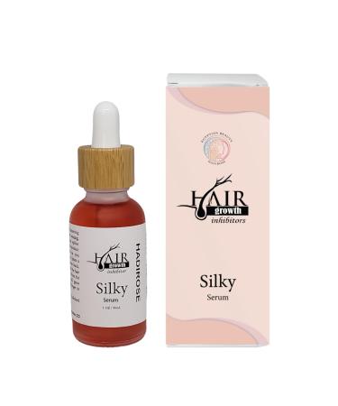 Silky Serum by Hadirose | 100% Organic All Natural Permenant Hair Removal | Hair Growth Inhibitor | Women & Men | Pure Red Saad Oil | Scented (Rose Jasmine & Lavender) | 1 Ounce (Pack of 1)