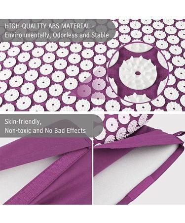 Buy Acupressure Set & Pillows - Soothing Relaxation & Pain Relief for Back Neck & Stress Perfect for Home Office & Travel - Purple & White - Buy Online on GoSupps.com