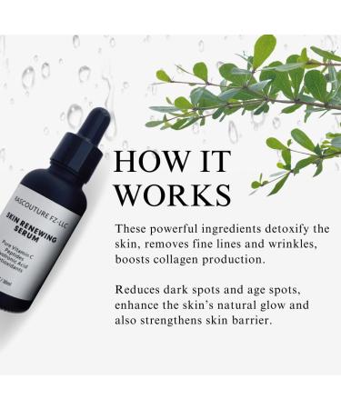 RAS Skin Renewing Serum - Antioxidant Rich Hyaluronic Acid & Peptides for Fine Lines Dark Spots & Dullness - Brighten & Strengthen Skin Barrier - 30ml - Buy Online on GoSupps.com
