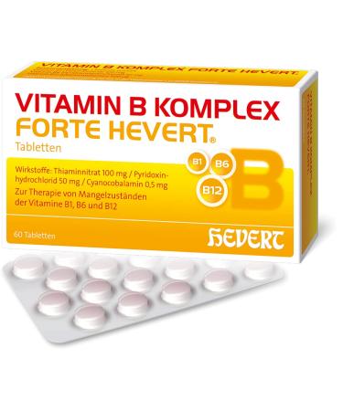 Vitamin B-Complex forte Hevert 100 mg/ 50 mg/ 0.5 mg tablets 60 tablets