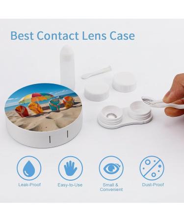 Colorful Contact Lens Case - Portable Beach Ball Travel Storage Box for Contacts - Buy Online on GoSupps.com