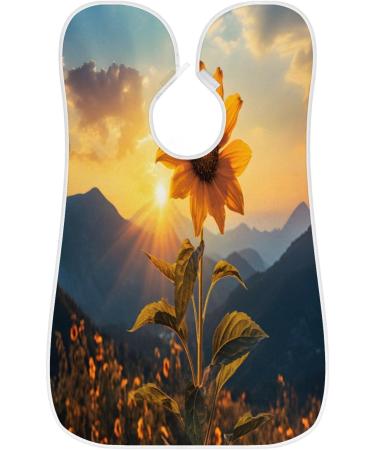 Landscape Mountain Sunflower Beard Bib Apron | Beard Hair Catcher for Men | Perfect Gift for Father's Day Anniversaries & Christmas - Buy Online on GoSupps.com