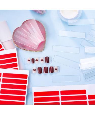 100 PCS Transparent Nail Holder with 120 PCS Double Side Tape - Acrylic Display Stand for Nail Salon & Home Office - Buy Online on GoSupps.com