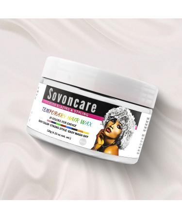 SOVONCARE Temporary Colored Hair Wax #3 Snow White - Perfect for Halloween Cosplay & Holidays | 4.23 Oz for Men Women & Kids | International Shipping Available - Buy Online on GoSupps.com