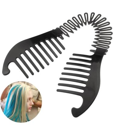 1PC Bendable Plastic Hair Comb Ponytailer Hair Styling Tool Modern Banana Clip Interlocking Comb French Side Comb for Women Girls DIY Hair Style(Black) Banana Clips - Buy Online on GoSupps.com