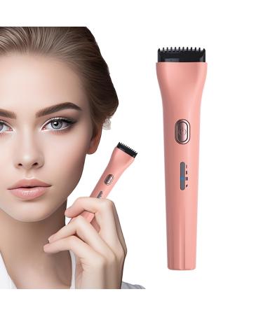 Curling Wand - Beauty Gadget Natural Looking Curls | Fast Heating Eyelash Curler Double-Sided Anti-Burn Electric Curler with Low Medium and High Temperature Settings for Natural-Looking Pink