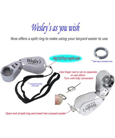 Wesley's Jewelry Loupe Magnifier with LED/UV Light & Travel Case - Ideal for Gardening, Coin, Stamp & Rock Collecting - Buy Online on GoSupps.com