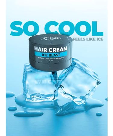 Beardo Ice Blast Hair Cream for Men | Cooling Styling Cream with Cool Lock Technology | 75gm/2.5Fl Oz | Daily Hair Care and Styling Solution - Buy Online on GoSupps.com