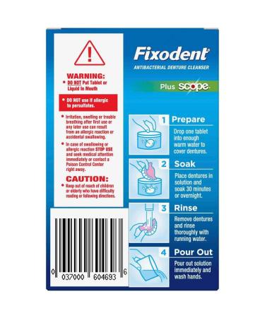 Fixodent Overnight Daily Cleanser Tablets with Scope - 60 ct | Denture Care - Buy Online on GoSupps.com