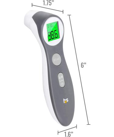 HealthSmart Digital Infrared Thermometer - Accurate Forehead & Baby Thermometer for Adults, Children, and Object Temperature Testing - Buy Online on GoSupps.com