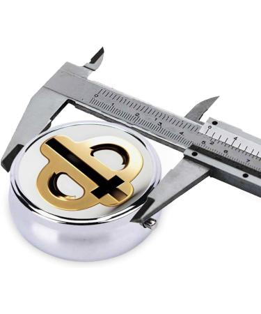 Golden Pattern Round Pill Box - 3 Compartment Portable Organizer for Travel - Buy Online on GoSupps.com