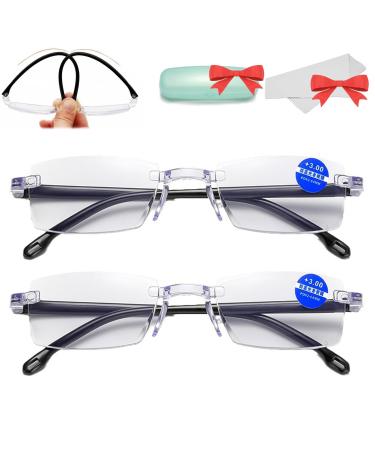 Autozoom glasses for presbyopia zoom glasses 1.0/1.5/2.5/3.0/3.5/4.0 x intelligent zoom reading glasses automatic zoom reading glasses car zoom glasses for presbyopia (3.0x 2 pieces) 3.0x 2 pieces