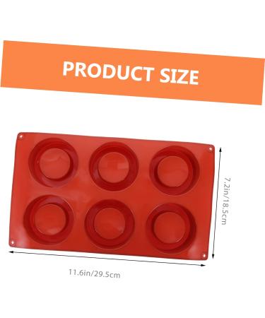 HOMSFOU 4pcs Baking Mold Silicone Muffin pan Silicone Donut Mousse Cake Trays Christmas Candy Round Shaped Silicone ice Cream Mold Cake Making molds Silica Gel Baking Cup Aromatherapy 29.5X18.5X5cmx4pcs Dark Redx4pcs - Buy Online on GoSupps.com
