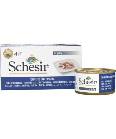 Schesir Dog Tuna with Perch Wet Dog Food 6 x 4 cans x 85 g - Buy Online on GoSupps.com