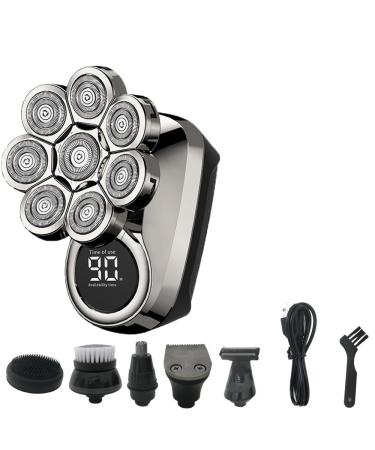 Head Shavers for Bald Men 6 in 1 Men's Rechargeable Razor Nose Hair Trimmer Razor Electric Shaver Men's Razor Men's Electric Shaver Beard Trimmer