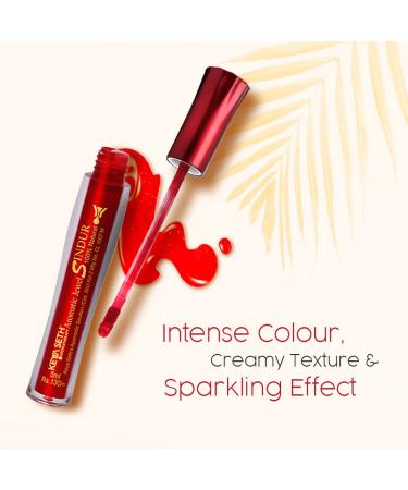 Keya Seth Aromatherapy Liquid Sindur - 100% Natural Herbal Extracts & Floral Pigments - Waterproof Red - 5ml (Pack of 2) - Buy Online on GoSupps.com