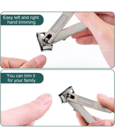 360 Rotating Nail Clippers for Seniors Long Handle Stainless Steel Nail Clippers Heavy Duty Toenail Finger Clippers for Thick Nails (Silver) - Buy Online on GoSupps.com