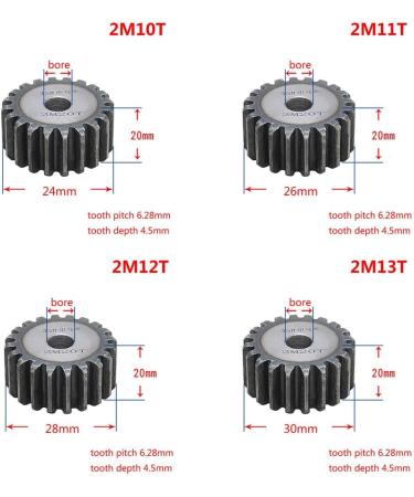 GatherTool 1 Piece #45 Stahl Metal Spur Gear - 2 Module Motor Rantle Wheel 10 to 25 Tooth Options (22 Teeth) - Buy Online on GoSupps.com
