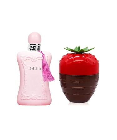 Women's Delilah&Strawberry Perfume Set Romantic Floral Scent Eau De Parfum Spray for Women 3.4 Fl Oz Each Bottle Daily Used Fragrance