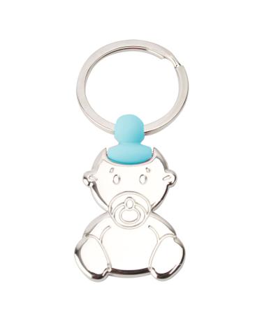 Keyrings for babies pacifiers blue children including engraving 20 pieces