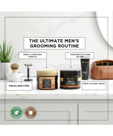 VITALSKINOIL Body Butter For Men - Cocoa King and Shea Cologne Bundle for All Skin Types - Buy Online on GoSupps.com