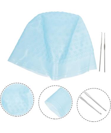 Didiseaon 1 Set Hair Color Highlighter Cap Dye Caps Hair Frosting Kit Crochet Tool Hair Color Kit Crochet Kit Hair Highlighting Kit Has Stainless Steel Hair Dye Hairdressing Cap 22X16X1CM Blue - Buy Online on GoSupps.com