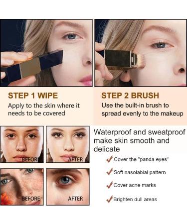 Karfri Face Foundation Concealer Stick Moisturizing Foundation Stick Full Coverage with Brush WomenMoisturizing Foundation Stick Full Coverage with Brush for WomenNatural Color - Buy Online on GoSupps.com