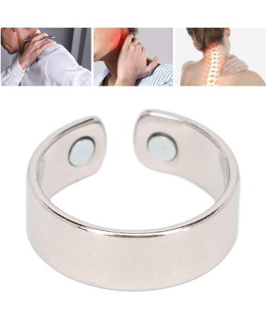 Adjustable Silver Fatigue Relief Magnetic Ring - Stylish Metal Jewelry Accessories - Buy Online on GoSupps.com