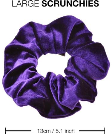 2 PCS Premium Large Velvet Hair Scrunchies in Purple - Perfect for Updos, Ponytails, and Bobbles for Women, Girls, and Kids - Buy Online on GoSupps.com