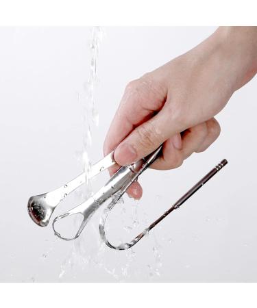 Stainless Steel Tongue Scraper Set - Premium Oral Care Tools for Fresh Breath | Best Tongue Cleaner & Toothbrush for Coated Tongue - Buy Online on GoSupps.com