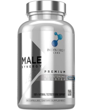 Male Synergy Testosterone Booster for Men | UK's No.1 Supplements | Boost Energy & Muscle Growth | 90 Vegan Capsules - Buy Online on GoSupps.com