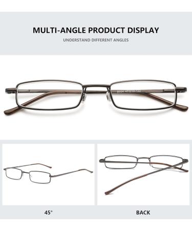 Magimodac Anti Blue Light Prescription Reading Glasses for Men & Women - Stylish Metal Narrow Design 3.0 Diopters Includes Pencils - Buy Online on GoSupps.com
