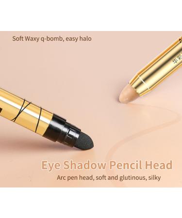 Eyeshadow Stick and Sponge Makeup Brush Smooth Cream Shimmer Eyeshadow Pencil Waterproof Eyeshadow Highlighter Stick Makeup Highlights (07) - Buy Online on GoSupps.com