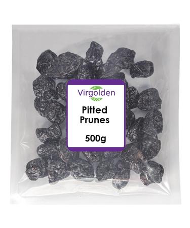 Pitted Prunes 500g by Virgolden - Vegan Natural High Fibre Healthy Snack