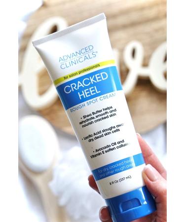 Advanced Clinicals Cracked Heel Cream 8 fl oz - Heal Rough & Dry Skin - Buy Online on GoSupps.com