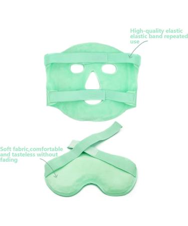 Reusable Ice Face and Eye Mask for Pain Relief and Migraines - Green - Buy Online on GoSupps.com