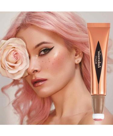 Contours Stick Highlighter Wand Makeup Contours Wand Stick Smooth Creamy Matte Finish Liquid Contours Stick with Soft Cushion Applicator Liquid Blush 01# - Buy Online on GoSupps.com