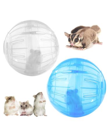 Hamster Ball TAIZER 2Pcs Hamster Run Ball Hamster Exercise Ball Hamster Exercise Wheel Mini Jogging Running Ball Plastic Pet Rodent Mice Gerbil Jogging Ball Funny Toy Small Animal Pet Exercise Playing