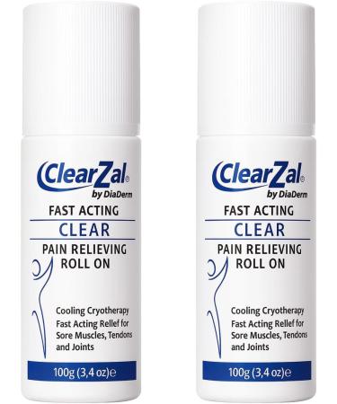ClearZal Fast Acting Clear Pain Relieving Roll On Cooling Relief of Joint Pain Muscle Pain Muscle Soreness and Swelling from Bruises or Injury - Non-Greasy - Homeopathy 3.4oz Made in USA - Buy Online on GoSupps.com