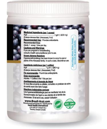 Acai7 Acai Berry Powder 4x Extra Strength - 4 000mg QCE per Scoop (124 Servings) - Provides Antioxidants Non-GMO Vegan Gluten-free Dairy-free Soy-free No Sugar (124g) - Buy Online on GoSupps.com
