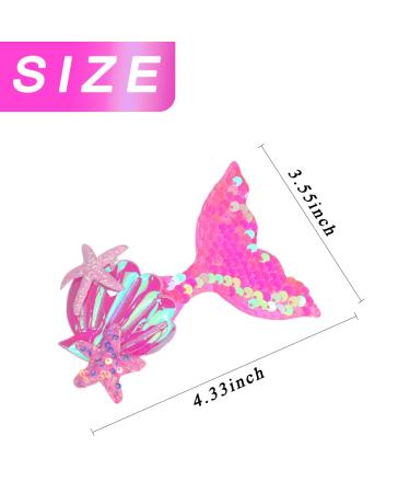 Mermaid Tail Hair Sparkling Pins - Pink Hair Clips for Women and Girls - Buy Online on GoSupps.com