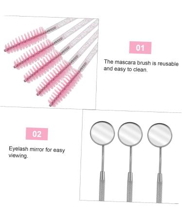 Beavorty 1 Eyelash Makeup Tools false eyelash mirror Eyelash eyelash brush mirror pigment finger ring Brow Eyelash Wands Brush make up lip gloss woman 16x2x0.8cm Pink - Buy Online on GoSupps.com