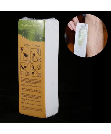 Redtk 100 Sheet Wax Strips for Hair Removal - Fleece Epilator Paper for Legs Arms & Underarms - Buy Online on GoSupps.com