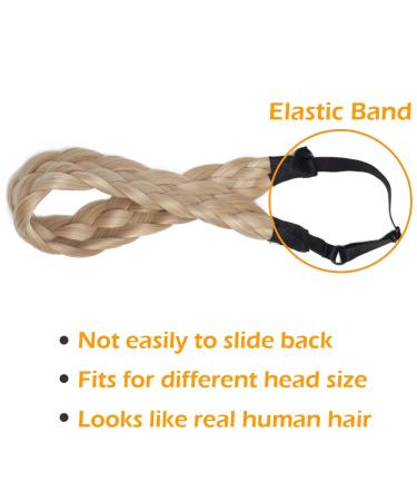 Silk-Co Women s 5 Strand Blonde Hair Band | Elastic Braided Headband for Weddings | Vintage Style Hair Tie & Extensions (3.8cm Wide) - Buy Online on GoSupps.com