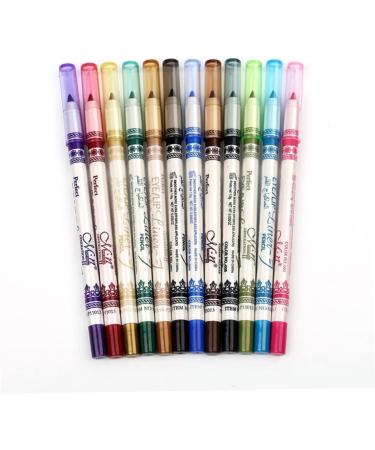 Beavorty 12pcs colored eyeliners color eyeliner pencil Colored Eye Liner Pencils set eye shadow mousse 1 count (Pack of 1) Colorful - Buy Online on GoSupps.com